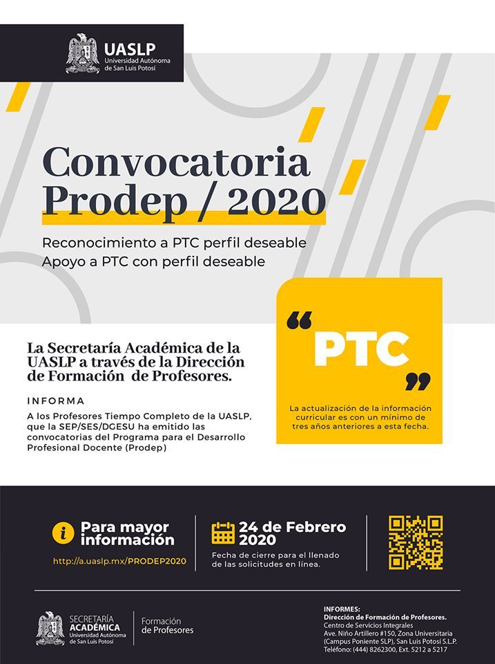 UASLP Mantiene Abierta Convocatoria Prodep 2020 Para Docentes De Tiempo