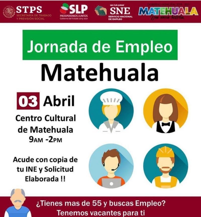 STPS realizará jornada de empleo en Matehuala STPS Feria Empleo Matehuala 020419
