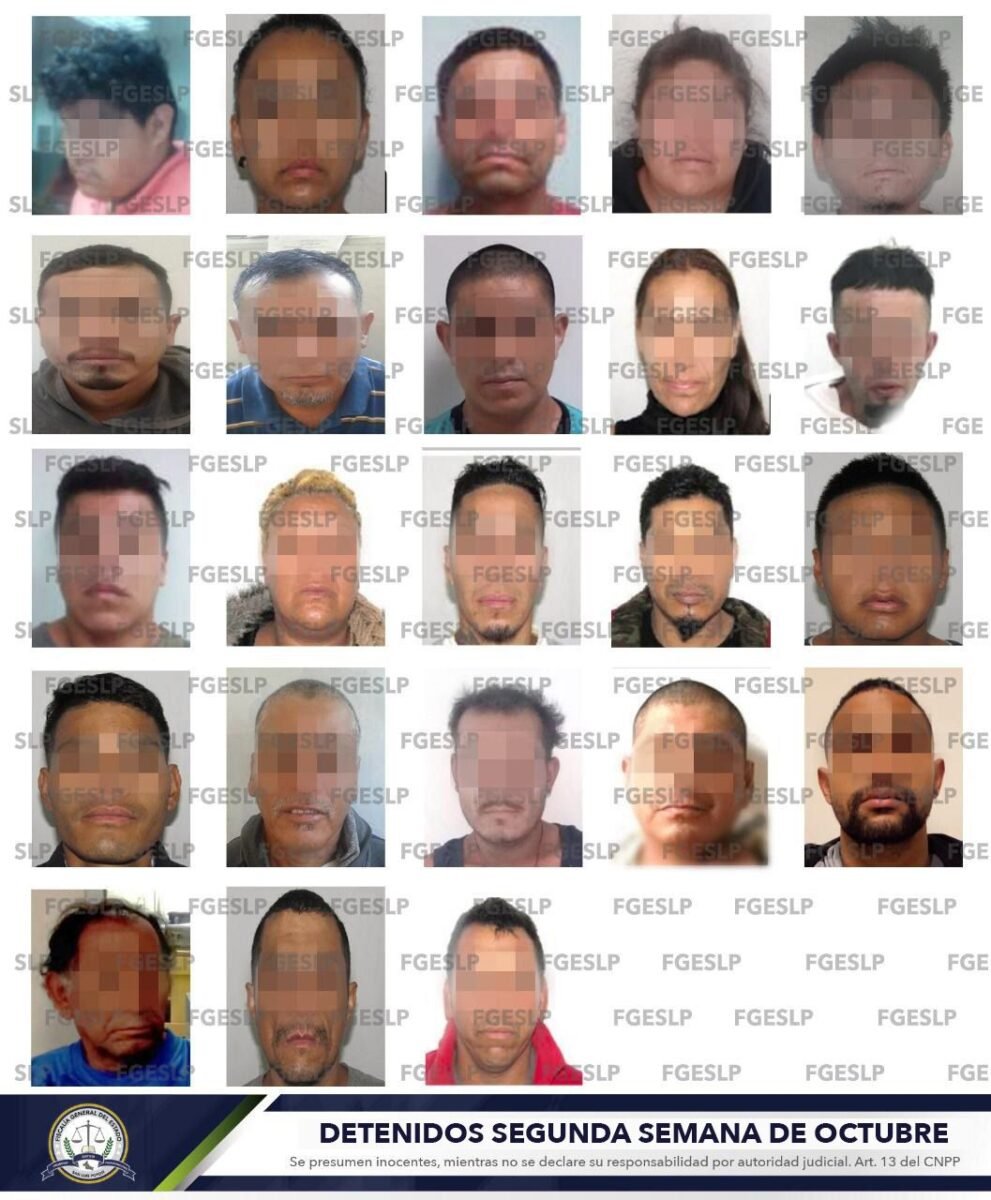 14DETENIDOS SEGUNDA SEMANA OCTUBRE