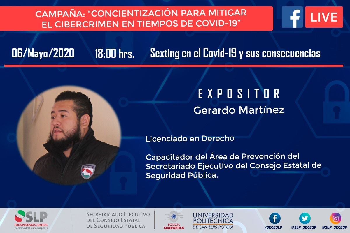 SECESP invita a la ponencia virtual:"Sexting en el Covid-19 y sus consecuencias" 6SECESP Sexting 060520