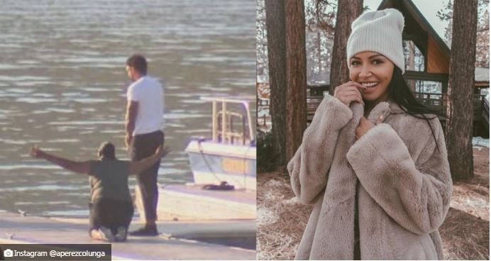 Deshecha, mamá de Naya Rivera se arrodilla frente a lago donde desapareció la actriz 12naya