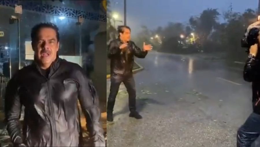 VIDEO de Javier Alatorre en el huracán Delta se vuelve viral por las peores razones 8javier