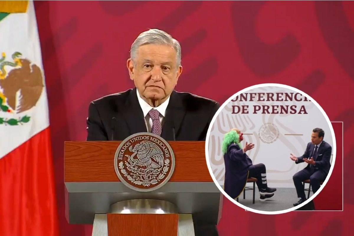 “Vamos a disfrutar”: AMLO presentó a Loret de Mola y a Brozo en la “mañanera” 27amlo-brozo-loret-matutina
