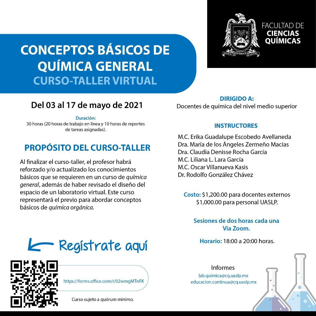 29UASLP interesada en capacitar a profesores de química del nivel medio superior  