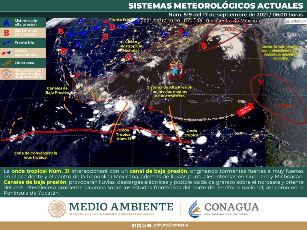 mapa clima 17 sept