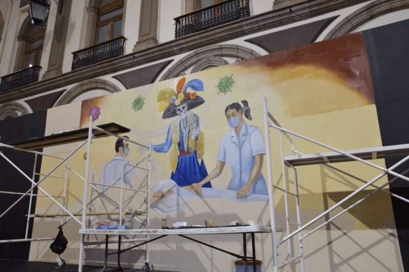 Altares de Muertos del Gobierno Estatal, en memoria de Víctimas de Covid-19 altar de muertos