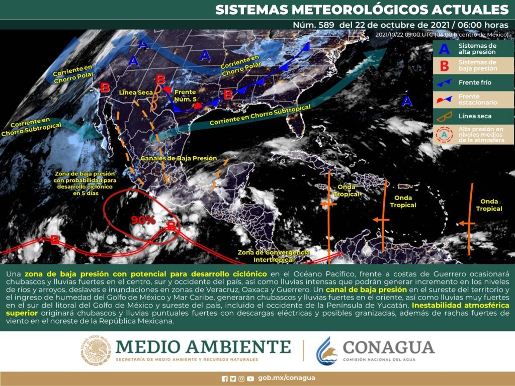 mapa 22 oct clima