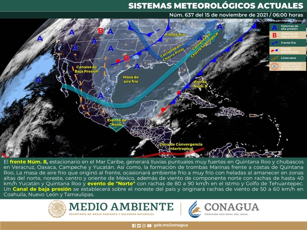 mapa clima 15 nov