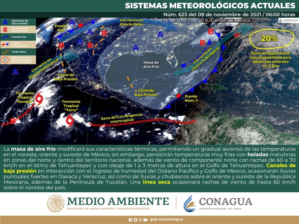 masa de aire frio 8 nov