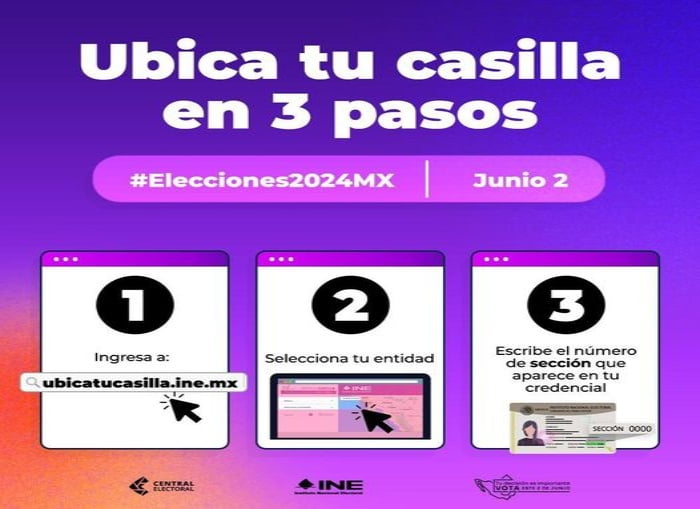 ¿Dónde me toca votar, cuál es mi casilla, en que horario? Aquí te