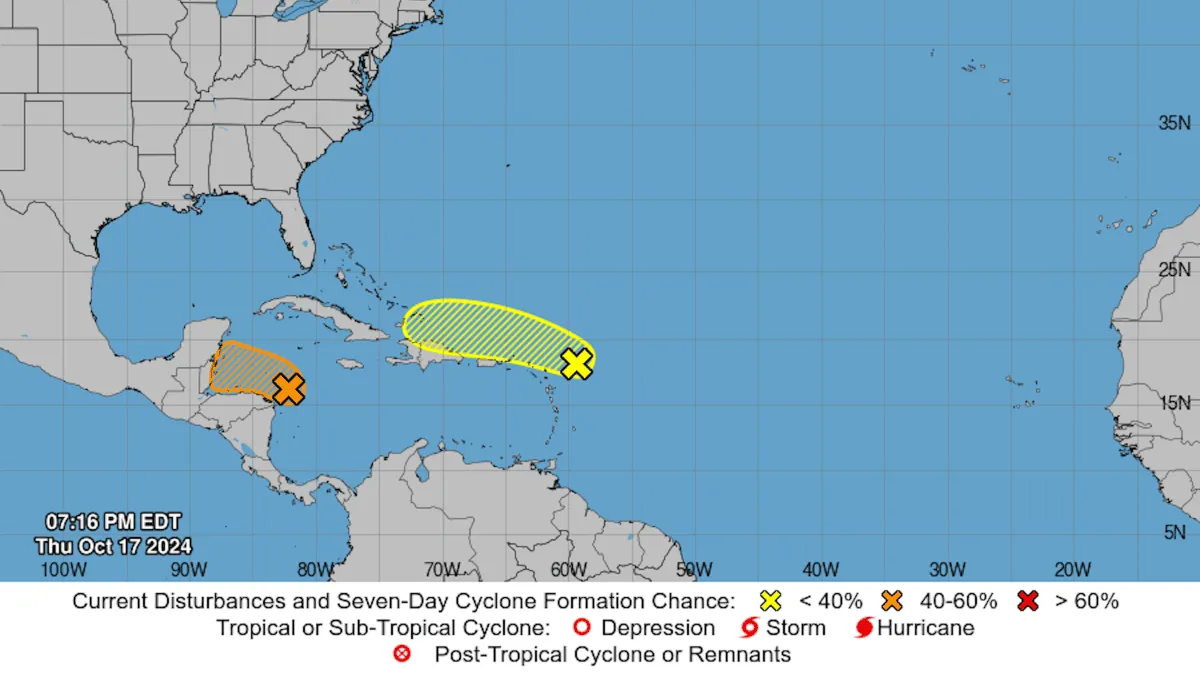 prevé una depresión tropical el sábado en Quintana Roo