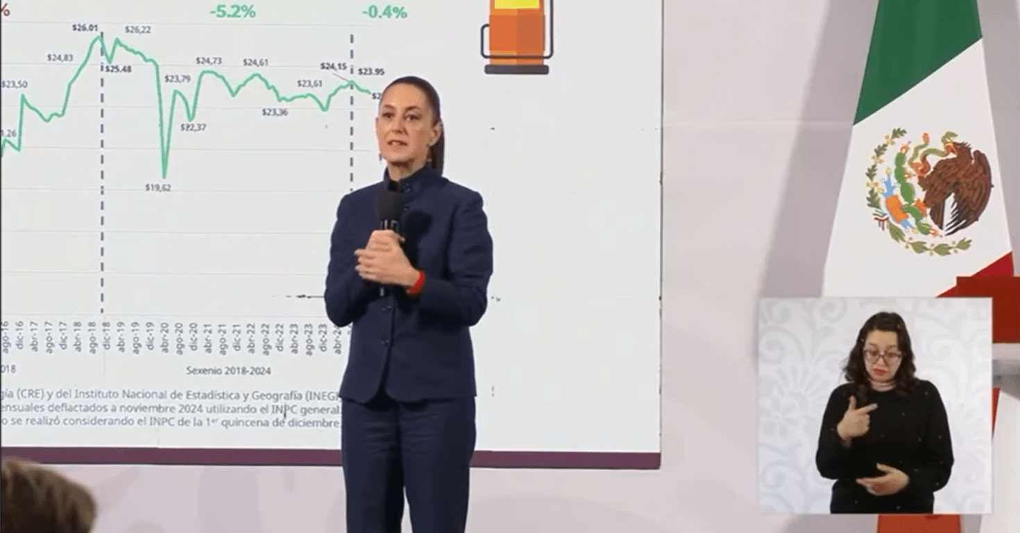 claudia sheinbaum aumento gasolinas