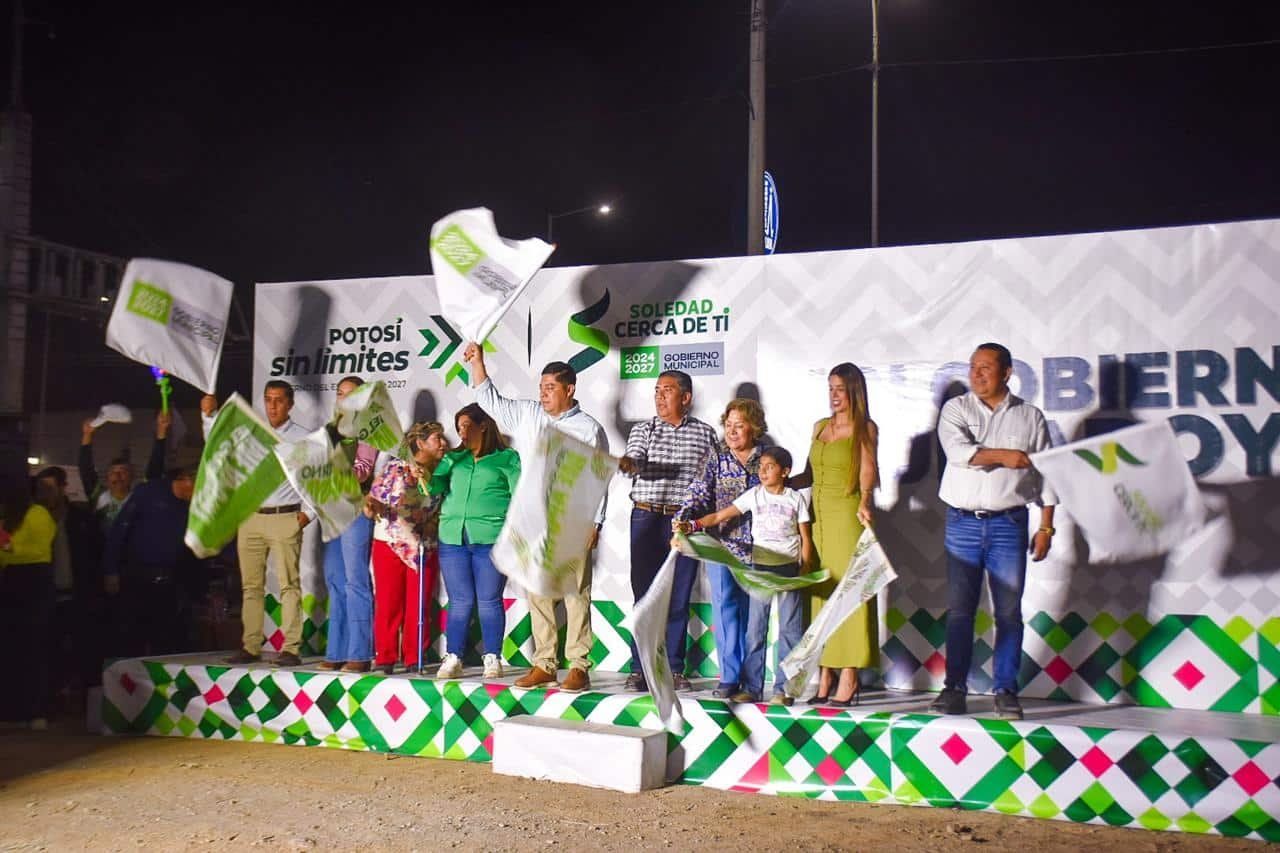 Juan Manuel Navarro y Ricardo Gallardo continúan transformación urbana en Soledad con arranque de Parque lineal cactus soledad