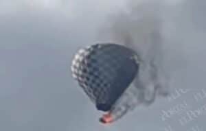 Globo Aerostático en Zacatecas se incendia y desploma fallece una persona