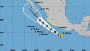 México bajo vigilancia por formación de tormentas tropicales Flossie y Barry