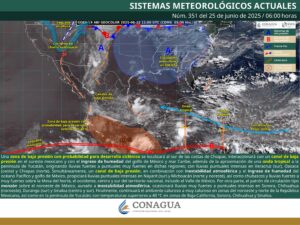 Intensas Lluvias en el Sureste de México por Zona de Baja Presión y Onda Tropical