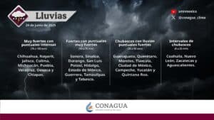 Lluvias fuertes para San Luis Potosí  y varios estados más