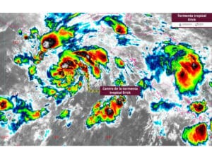 Se forma la Tormenta tropical Erik al sur de las costas de Chiapas trae lluvias fuertes ( aquí su trayectoria)