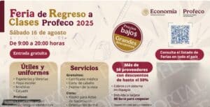 San Luis Potosí se suma a la Feria de Regreso a Clases 2025 con descuentos de hasta el 50% en útiles escolares: Profeco