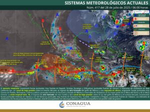 Monzón mexicano estará sobre el noroeste del país con lluvias muy fuertes