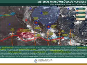 Se mantienen lluvias fuertes en varios estados