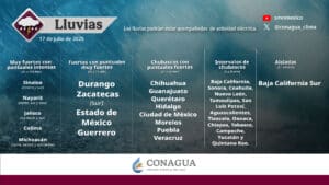 México enfrenta lluvias fuertes y calor extremo en diversas zonas del país