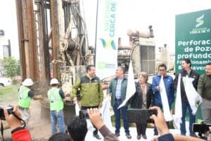 Juan Manuel Navarro emprende soluciones firmes al desabasto de agua en Soledad, con perforación de pozo profundo