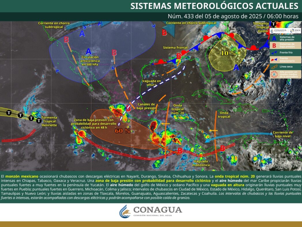 Se mantiene Onda de calor y lluvias para varios estados