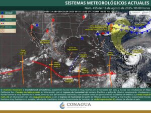 Lluvias fuertes en Chihuahua, Nayarit, Durango, Jalisco, Oaxaca y Chiapas