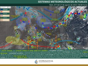 Lluvias intensas en Sonora, Sinaloa, Chihuahua, Puebla, Veracruz y Oaxaca