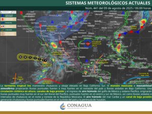 Pronóstico meteorológico nacional; se prevén lluvias lluvias muy fuertes en Sonora Guerrero y Oaxaca