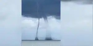 Impresionante doble tromba marina sacude el Delta del Po (video)
