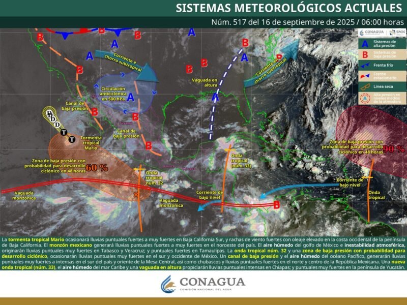 Lluvias intensas en el sureste del país clima 1