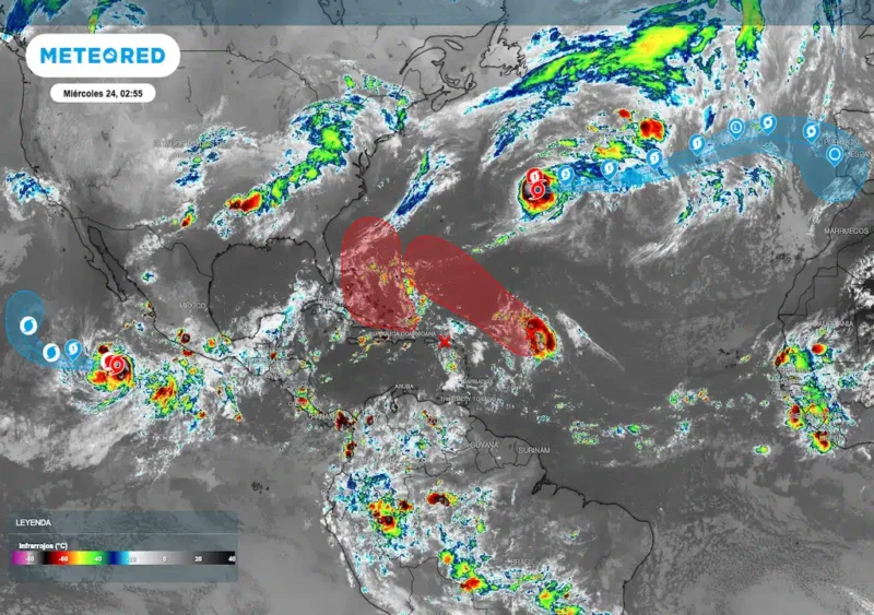 Vigilancia de huracanes Narda y Grabielle, además de 2 zonas de inestabilidad cerca de convertirse en ciclón tropical meteored