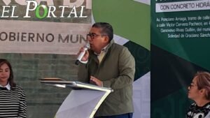 Alcalde Navarro arranca ampliación de pavimentación de Av. Ponciano Arriaga