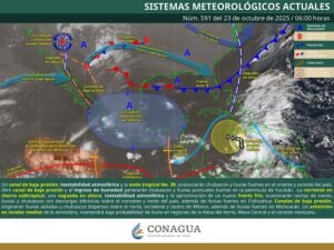 Lluvias fuertes en Chihuahua, Veracruz, Tabasco, Oaxaca, Chiapas y Quintana Roo