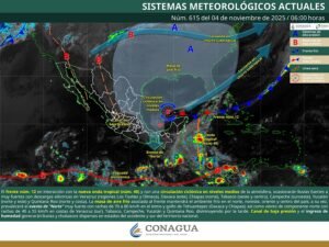 Lluvias fuertes y evento de “Norte” en el sureste y Península de Yucatán
