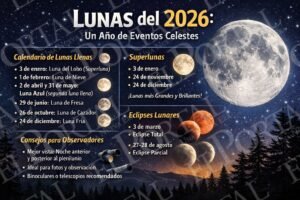 2026: con 13 lunas llenas, una rara Luna Azul, varias superlunas y eclipses lunares