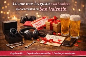 Los hombres prefieren: Regalos prácticos y experiencias compartidas en San Valentín