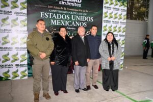 Entre la juventud, Gobierno de Soledad conmemora 109 años de la determinación de la Constitución Política de México