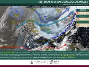 Ambientes muy frío a gélido con heladas en el norte, centro y oriente del país