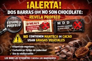 Dos barras “de chocolate” que no lo son: estudio de Profeco revela irregularidades en productos vendidos en México