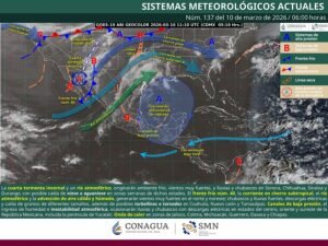 Lluvias, vientos y posible nieve por la cuarta tormenta invernal y frente frío 40 en el noroeste