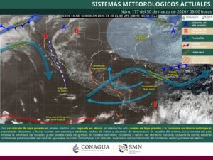 Lluvias puntuales fuertes en gran parte del país