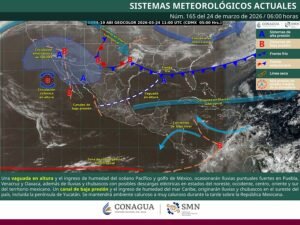 Lluvias puntuales fuertes en Puebla, Veracruz y Oaxaca