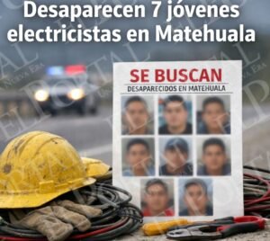 Desaparecen siete jóvenes electricistas en Matehuala; autoridades ya investigan