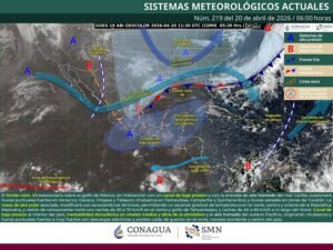 Frente núm. 45 y masa de aire polar trae lluvias, vientos y temperaturas extremas