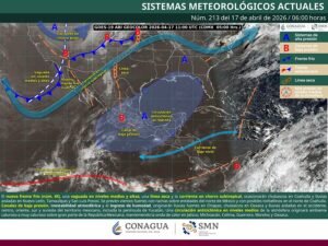 Lluvias fuertes en Chiapas y posibles torbellinos en Coahuila  