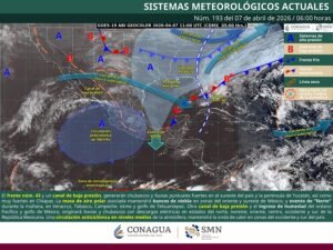 Lluvias muy fuertes y frente frío num. 43 azotan al país
