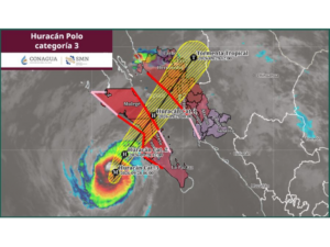 Huracán Polo tocará tierra en Baja California Sur y después alcanzará Sonora; autoridades refuerzan operativos
